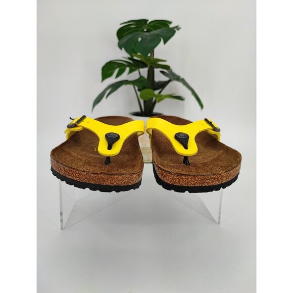 Birkenstock Women's Yellow Strap Thong Sandals Size 7 US - Picture 2 of 10
